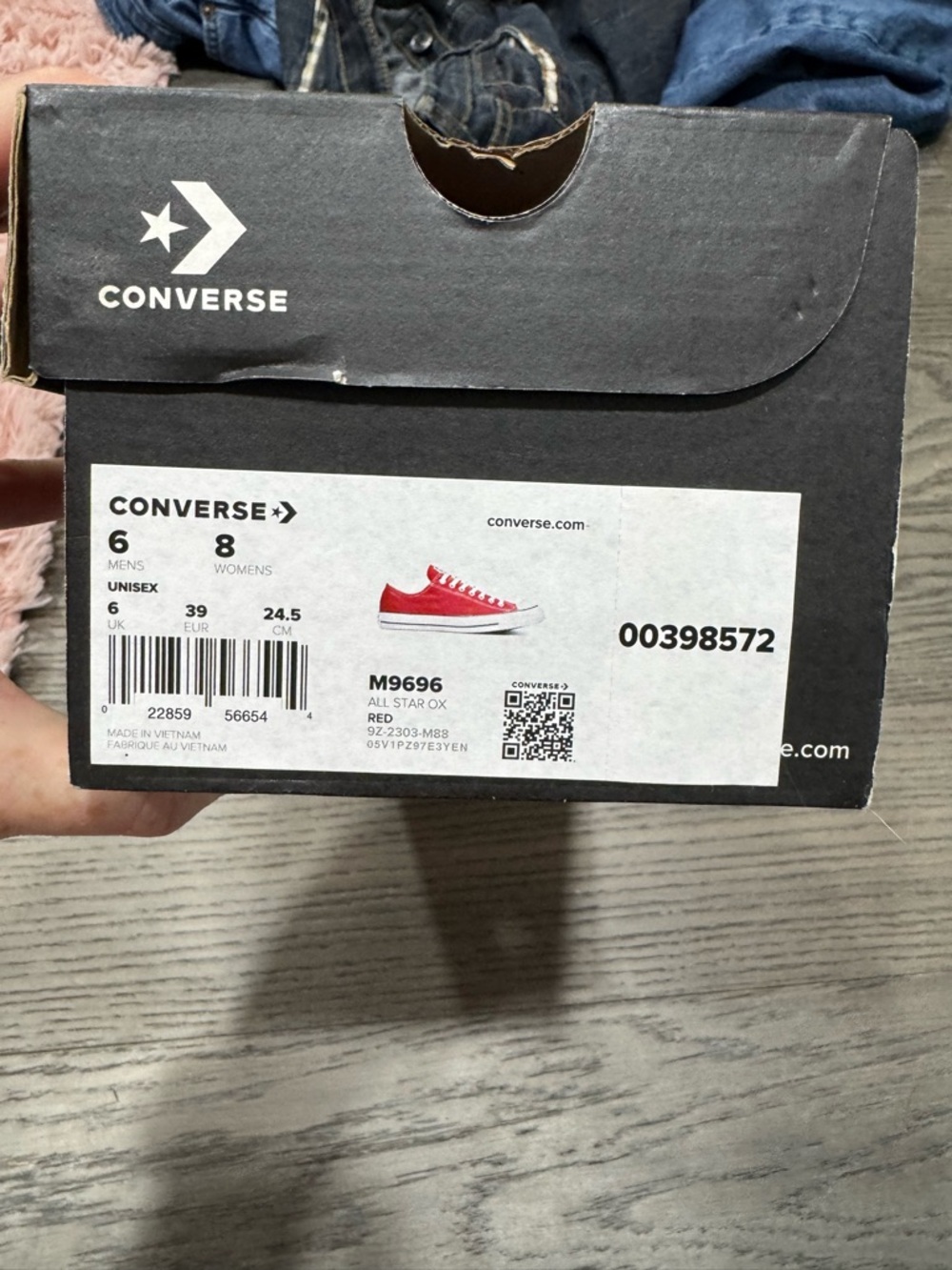 Converse Red Low Top All Star Sneakers - Picture 2 of 5